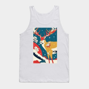 Reindeer on the snowy day Tank Top